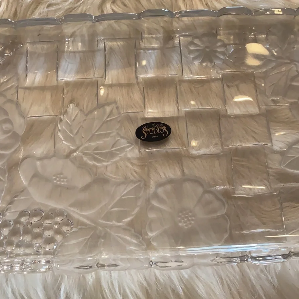 New in box Napoli Crystal platter